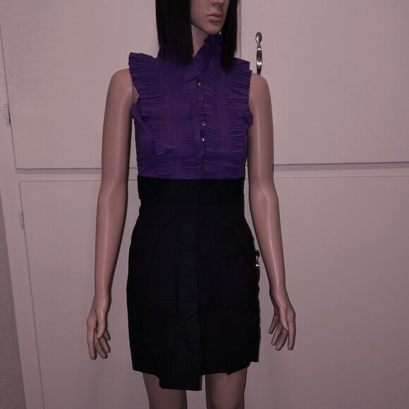 Rachael G. Black and Purple Sleeveless Summer Dress, Size S and M - Picture 10 of 12